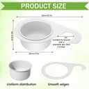 Teenyyou 2 Pcs Stainless Steel Sink Strainer Basket 15 Oz Multifunction Hanging Sink Colander Drain Basket Faucet Upgrade Quick Draining Kitchen Tool for Fruit Vegetable, 8.7 x 3.9 x 2.3 Inch (White)