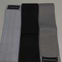 Renoj Resistance Bands for Working Out: 3-Set Professional Exercise Bands for Pilates, Yoga, Home Gym, Booty, Leg Training | Heavy/Medium/Light Fabric Loops for Women Men (Black)