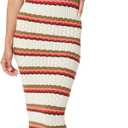 The Drop Womens Jayla Sleeveless Crochet Midi Dress (Medium, Birch Stripe)