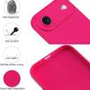 2 x Compatible with iPhone Air Case, Shockproof Liquid Silicone Protective Phone Case with Soft Anti-Scratch Microfiber Lining Ultra Slim Drop Protection Phone Cover (Rose Red)