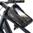 Lamicall Bike Frame Bag Waterproof - [1s Release] [2 in 1] Bike Phone Mount Holder, Bicycle Top Tube Bag, Cycling Pouch with Rain Cover, Bikes Accessories Gifts for Phones Under 7" (Medium)