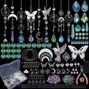 HYBEADS DIY Suncatchers, 400pcs Sun Catchers Making Supplies Kit Art and Crafts for Adults Hanging Prism Sun Catcher with Crystals Rainbow Maker for Indoor Window Home Wedding Garden Christmas Decor