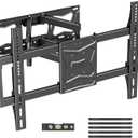 Full Motion TV Wall Mount for Most 37"-86" Flat/Curved TV up to 132lbs,Swivel Tilt Bracket with Articulating 6 Arms, Max VESA 600x400mm, Max 16 Wood Stud, MA02A