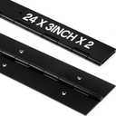 Zonon 2 Pack Heavy Duty Piano Hinge 24'' x 3 '' Width 0.060'' Thick, Black