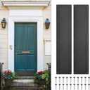 uxcell 2pcs Door Kick Plate, 6 x 28 Inches Aluminum Kick Plate Door Plate, 1.5mm (1/16 Inch) Thickness, for Exterior Front Door or Back Door, Black