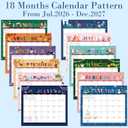 2026-2027 Magnetic Calendar - Magnetic Calendar for Refrigerator from Jul.2026 - Dec.2027, 11.2"x13'', 2026-2027 Calendars 18 Months, Tear-off Pad, Large Blocks, Perfect for Refrigerator - Festival Theme