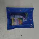 Ballpoint Pen, Medium Point, 10/PK, Black, Sold as 1 Pack by Paper Mate With Pencil Pouch for 3 Ring Binder - 3 Hole Zipper Pen Case Bag Holder Bulk Accessories Clear Window Aesthetic Organizer Pockets (Blue, 1) With CRAYONS 24