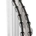 Zenna Home Double Curved Tension Shower Curtain Rod, No Drilling, Adjustable 50 to 72 Inches, Easy to Install Double Shower Rod, Rustproof, Matte Black