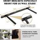 BGMG Wood Floating Shelves 24 inch Long,Rustic Solid Wooden Deep Wall Shelves for Bathroom Living Room Bedroom Kitchen Farmhouse Set of 2-24x6.7x1.25 inch-White