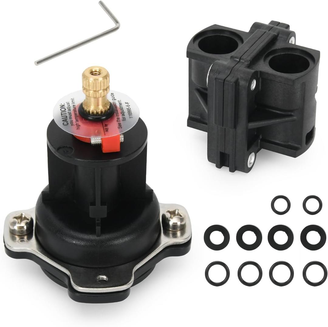 GP76851 Mixer Cap & GP500520 Pressure Balancing Unit Kit Shower Cartridge Replacement Valve Repair Kit Fit for Kohler GP77759 Mixer Cap for Kohler Rite-Temp & 1/2" Shower Valve