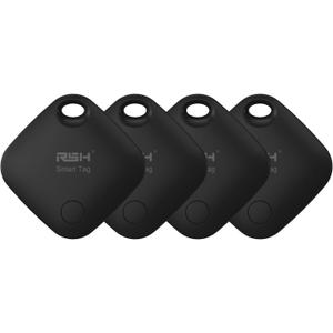 Air Tags 4 Pack Bluetooth Luggage Tracker Tags Works with Apple Find My, Key Finder and Item Locator for Luggage, Backpack, Suitcases, Replaceable Battery(iOS Only, Not for Android)
