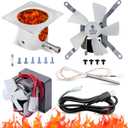 Traeger Grill Parts Kit by Canamax - Complete Set for Pellet Grill Auger Motor, Induction Fan, Fire Burn Pot, Hot Rod Igniter, Fuse, Power Cord - Compatible with Traeger, Pit Boss, Camp Chef, Z Grills