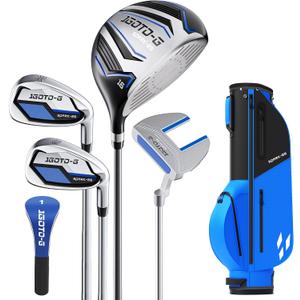 1GoTo-G 6 Pieces Kids Golf Clubs Set - Youth Golf Clubs Junior Set for Boys Girls Includes Stand Bag, 1# Driver, 7/ 8#, 9/ P# Irons and Putter, Blue – Ages 6-8 – Right Hand, 
Golf Club Loft	16 degrees
