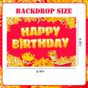 French Fries Birthday Party Backdrop, 6.8x4.9ft Vinyl Backdrop for Fast Junk Food Potato Theme Party Decorations Supplies