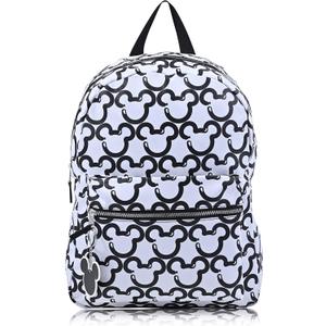 Disney Minnie Mouse Backpack for Women and Teens | Womens Mickey Mouse Double Strap Shoulder Bag (White Mickey)
