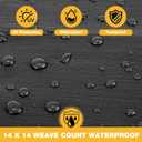 Heavy Duty Tarp 14 Mil Tarp Waterproof Black 20x30 FT, UV Resistant Poly Tarp with Reinforced Grommets for Camping, Boat Cover, Patio Furniture, Roof, Firewood Pile