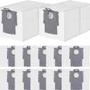 12 Pack Dust Bag for Roborock Q Revo/QV 35S/35A/Qrevo S5V/Saros 10R/Qrevo Edge S5A/Qrevo Curv/Qrevo S/Pro/Master/Plus/S8 MaxV Ultra Vacuum Cleaner, 3 L Large Capacity Disposable Bags Replacement