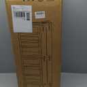 Narrow Cabinet With Doors and Shelves - Tall Skinny Bathroom Storage Kitchen Organizer With Adjustable Shelf - Toilet Paper Linen Closet 2 Layer (White)