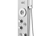 VEVOR Shower Panel System, 6 Shower Modes, LED & Display Shower Panel Tower, Rainfall, Waterfall, 4 Body Massage Jets, Tub Spout, Handheld Shower Head 59" Hose, Stainless Steel Wall-Mounted Shower Set