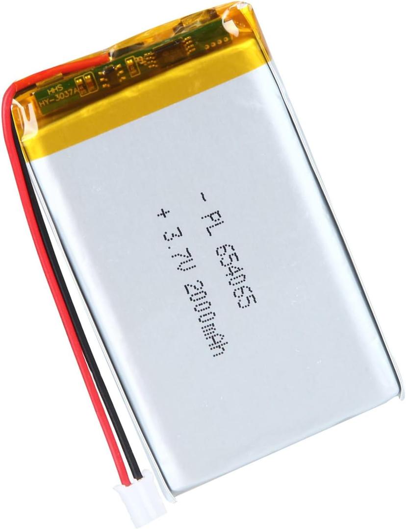 654065 3.7V Lipo Battery 2000mAh 654065 Rechargeable Lithium Polymer Battery Pack with JST PH2.0mm Connector for Electronic Device