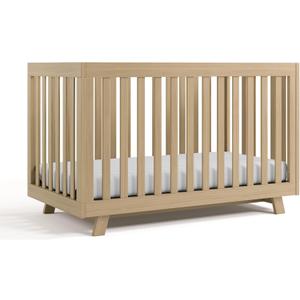 Storkcraft Beckett 3-in-1 Convertible Crib (Driftwood)  GREENGUARD Gold Certified, Fits Standard Crib Mattress, Converts to Toddler Bed and Daybed, 4 Mattress Heights, Grow-with-Me Design