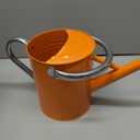 Metal Watering Can, One Gallon Watering Cans Stainless Steel for Outdoor Indoor Garden Plants Watering (Orange)