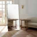 Full Length Mirror 76 x 34, Oversized Full-Body Hanging or Leaning Rectangle Mirror, Aluminum Alloy Thin Frame Floor Mirror, for Bedroom, Living Room, Dressing Room, Gym (Gold)