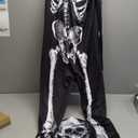 Cupohus' Unisex Jumpsuit - Scary Black and White Halloween Jumpsuit Costume compatible for cos like Skeleton, L
