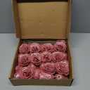 Roses Artificial Flowers,30pcs Glitter Roses Fake Roses with Stems for Crafts Wedding Bouquet Party Home Decor(Salmon)