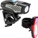NiteRider Lumina Micro 850 Front Bike Light Sabre 80 Rear Bike Light Combo Pack- LED USB Rechargeable Bicycle Headlight Water Resistant Mountain Road City Commuting Cycling Safety Flashlight, Black