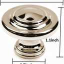 khtumeware 10 Pack 1-1/4 Inch(32mm) Polished Nickel Cabinet Knobs Dresser Knobs Round Drawer Knobs Kitchen Cabinet Hardware Zinc Knobs for Dresser Drawers