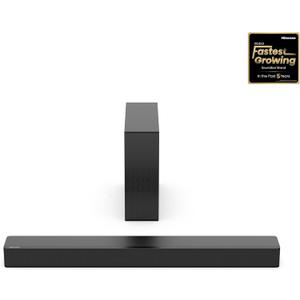 Hisense HS2100 2.1 Ch 240W Sound Bar with Wireless Subwoofer - DTS Virtual X, Dolby Audio, Ezplay, 6 EQ Modes, HDMI ARC, Bluetooth 5.3