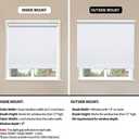 Blackout Roller Shades Blinds Cordless for Windows Pull Down Room Darkening Door Blinds with Thermal Insulated Easy to Install for Living Room,Bedroom,Home,Office Bathroom White 76" Wx72 H