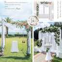Wedding Arch Draping Fabric,4 Panels 28" x18ft White Wedding Arch Drapes for Ceremony Sheer Chiffon Fabric Drapes Arbor Drapery Decorations for Reception Party