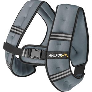 APEXUP 5lbs Weighted Vest Men Women, Weight Vest for Women Workout Equipment for Strength Training Running (Grey)