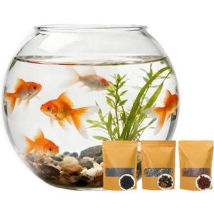 3-in-1 Low Maintenance Aquarium Filter Bio Media: Volcanic Rock, Natural Gravel & Aquatic Plant Cultivation Soil - Helps Reduce Water Changes for Freshwater Tank, Pond