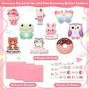 3 x WENHUI 36 Pack Valentines Day Cards for Kids School  Adorable Die-Cut Animal & Food Classroom Valentines with Pink Envelopes & Stickers, 9 Cute Designs for Boys, Girls & Teachers