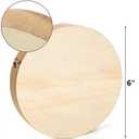 DEAYOU 6 Pack MDF Circle, 6" Round Unfinished Wood Board for Crafts, 1" Thick Wood Block for Centerpiece, DIY