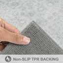 Uphome Boho Bathroom Runner Rug Mat 18x47, Non-Slip Soft Shaggy and Comfortable Large Size Microfiber Vintage Farmhouse Bath Rug, Super Absorbent and Thick, Machine Washable, Long Bath Mat, Grey