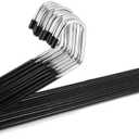 SOESFOUFU 15pcs Heavy Duty Open Ended Pants Hangers Non- Design for Jeans Trousers Coating Closet Organizer for Efficient Storage Black