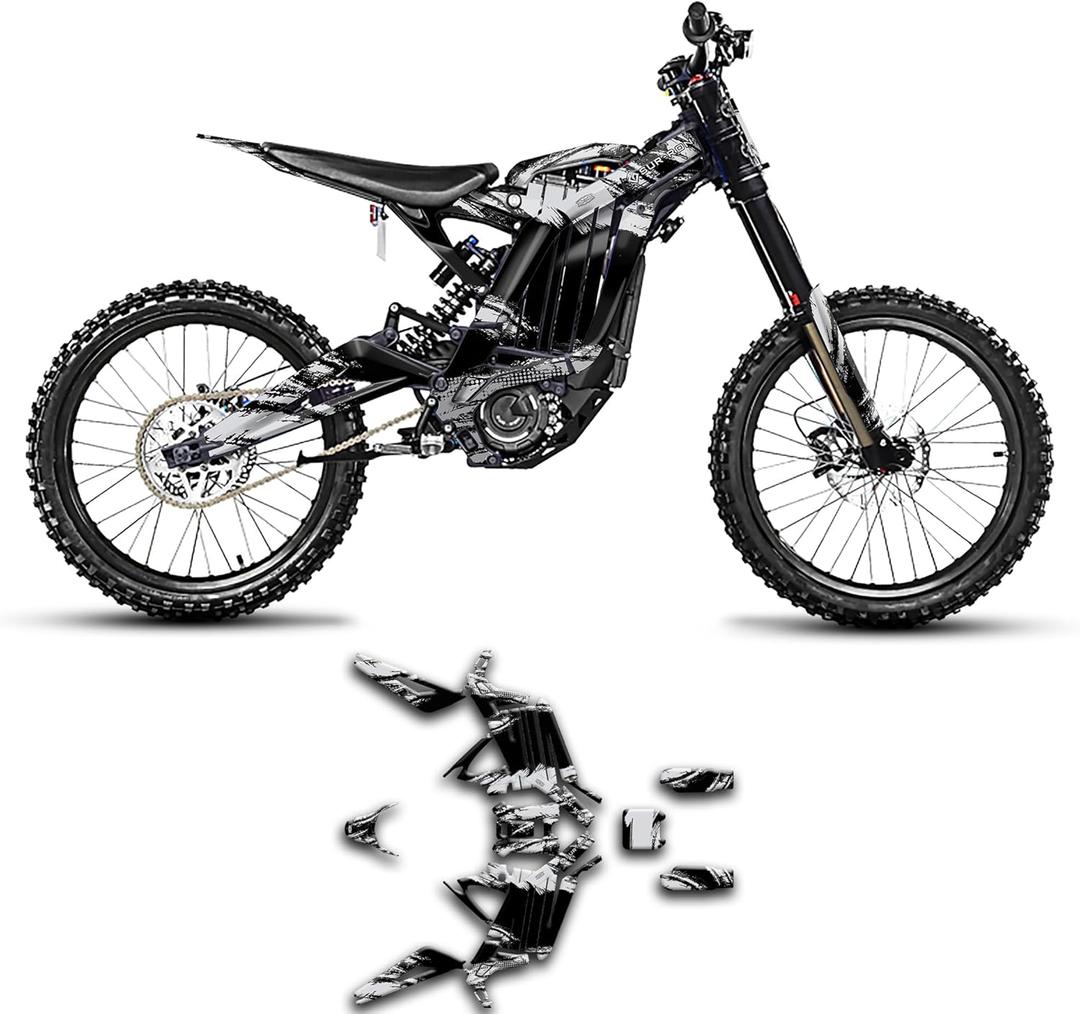 Kungfu Graphics Decal Kit for Sur-Ron Light Bee X with KKE Fork 2017-2024 Off-Road Motorcycle Dirt Bike, SRX17N031-KO