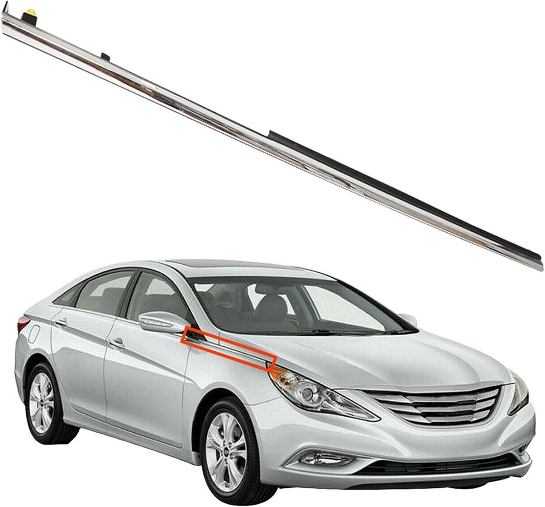 LABLT Front Fender Garnish Chrome Molding Trim Right Passenger Side Replacement for Sonata 2011 2012 2013 2014
