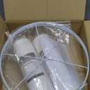 Set of 2 Pure White Linen Drum Lamp Shade 13" Top x 13" Bottom x 10" High (Spider) Contemporary Lamp Shades for Table Lamps & Bedside Lamps Replacement Lampshade - GO&SO - Assembly is Required