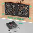 TIMEBAL Solar Exhaust Fan for Shed, 350 CFM High Airflow Solar Vent Fan with Dual Waterproof Fans, Outdoor Ventilation for Chicken Coop, Greenhouse, Dog House Cooling