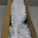 6FT Artificial Christmas Tree, Full Premium Hinged Artificial Pine Tree with Sturdy Metal Stand 800 Branch Tips,White