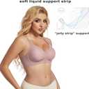 PRETTYWELL Comfort Push up Bras for Women Soft Underwire V Neck Bra Breathable Padded T Shirt Bralettes Seamless Everyday Bra (L)