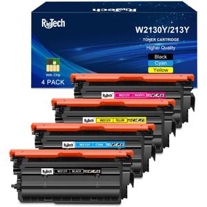 213Y Toner Cartridge,Extra High Yield UP to 18000 Pages for HP 213A 213X 213Y for HP Color LaserJet Enterprise 5700dn 6700 6701dn, MFP 5800dn MFP 6800 MFP 6801dn Printers,4 Pack