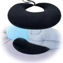 AOSSA BBL Pillow, Brazilian Butt Lift Pillow After Surgery, BBL Cushion for Sitting, Bed Sleeping, Driving Donut Pillow Seat Cushion, BBL Essentials for Recovery (Black)