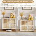 Hadulcet 27'' Foldable Dog Crate Furniture, Small Dog Kennel with 2 Bowls