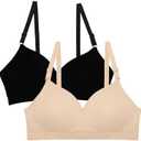 Fruit of the Loom Women's Seamless Wire-Free Push-Up Bra – Soft, Comfortable & Supportive, 44B